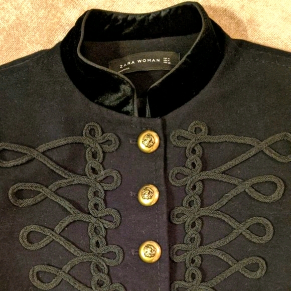 Zara Military Jacket Sz M - Picture 9 of 12